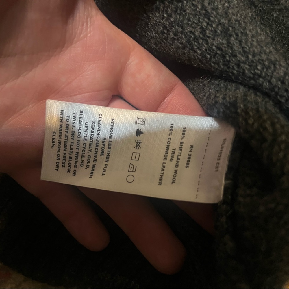 Pendleton Shetland Black Wool Half Zip Sweater Mo… - image 5